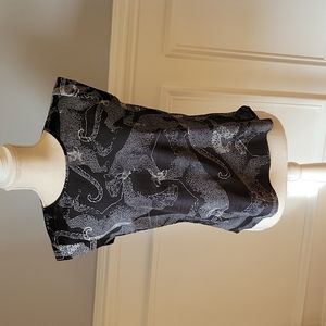 The Limited Black Cheetah Print Blouse Cap Sleeves Women Size XS